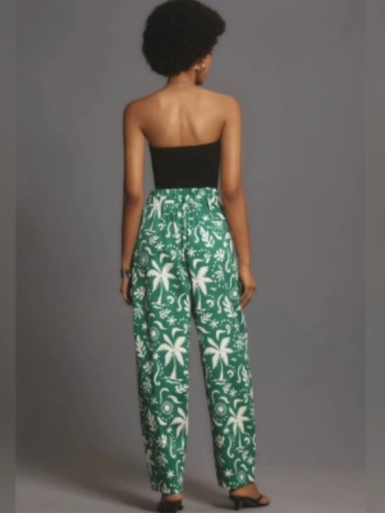 Brand New by Anthropologie Corey Lynn Carter Paperbag Barrel Pants - Picture 2 of 8